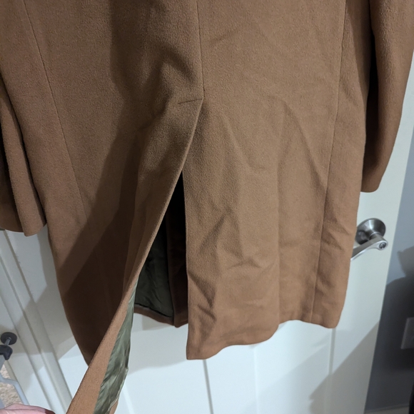Men's Double-Breasted Brown Coat Curlee Wool, Car Coat, Vintage - Picture 7 of 14